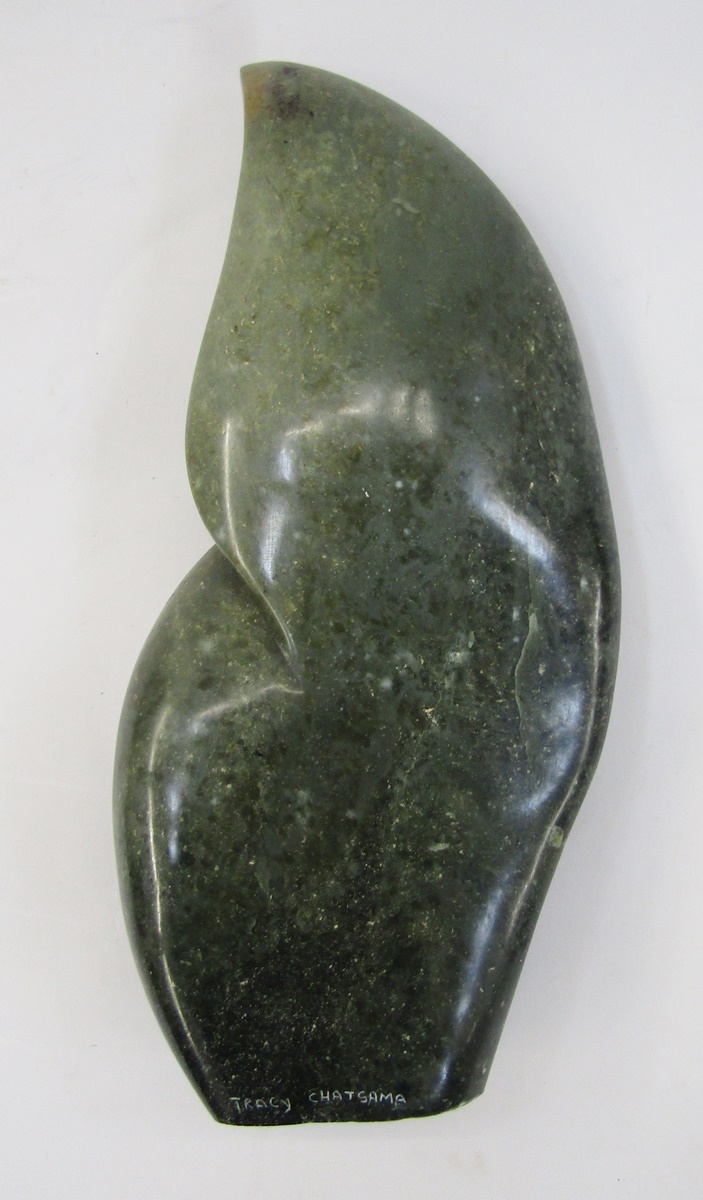 Tracy Chatsama (African) green soapstone bird, 13cm high x 14cm wide - Image 3 of 5