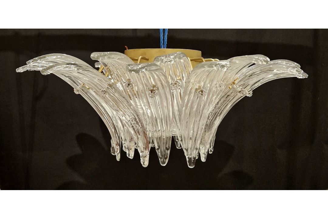 Barovier & Toso Murano glass 'Palmette' suspension lamp/electrolier, 5310 series, in the form of - Image 1 of 2