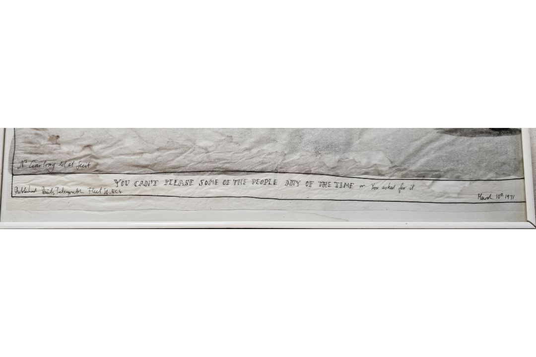 Nicholas Garland (20th century) Pen and ink wash "You Can't Please Some of the People Any of the - Image 4 of 8