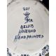 20th century Dutch Delft assembled five vase garniture, blue pattern no.246, Delft Holland & crown - Image 2 of 4