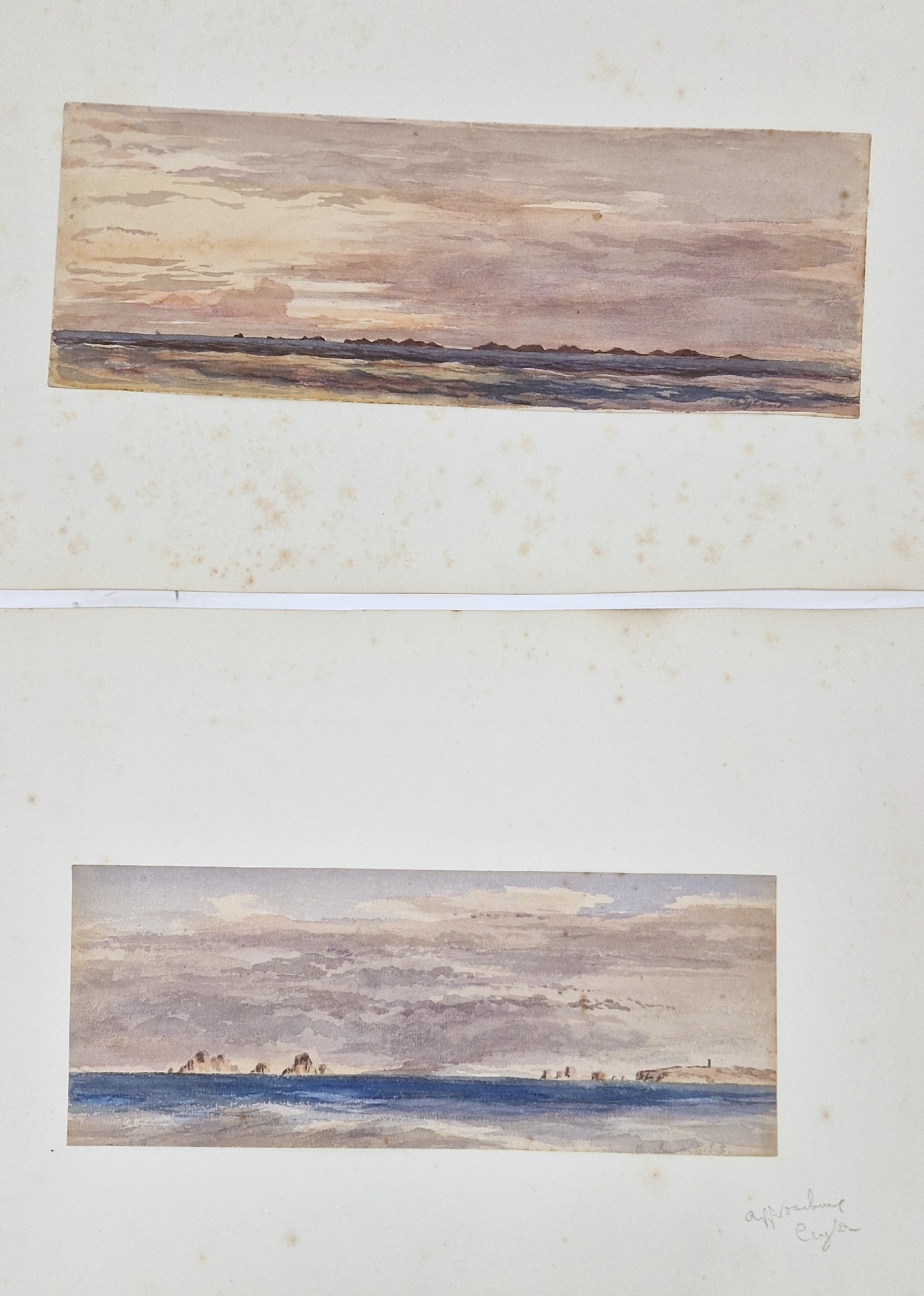 Watercolour drawings - collection Attrib. A H. Walter " A Passage from India to England 1873" - Image 3 of 26