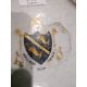 Set of 18th century Chinese export armorial dinner plates, each decorated with a black hatched - Image 3 of 20