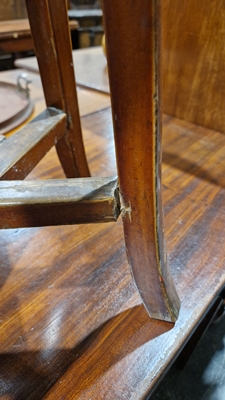 Early 20th century Chinese stool, the circular top raised on four splayed legs joined by - Image 4 of 8