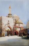 Noel Harry Leaver A.R.C.A. (1889-1951) Watercolour Moroccan street scene, signed lower right, framed