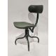 20th century industrialist bu-al machinist's swivel chair on four tubular metal legs, 75cm high - Image 1 of 2