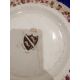 Set of 18th century Chinese export armorial dinner plates, each decorated with a black hatched - Image 10 of 20