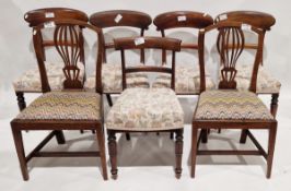 Large collection of Victorian and later dining chairs, mostly mahogany (12)