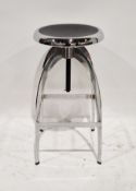 Modern chrome adjustable bar stool, 68cm high