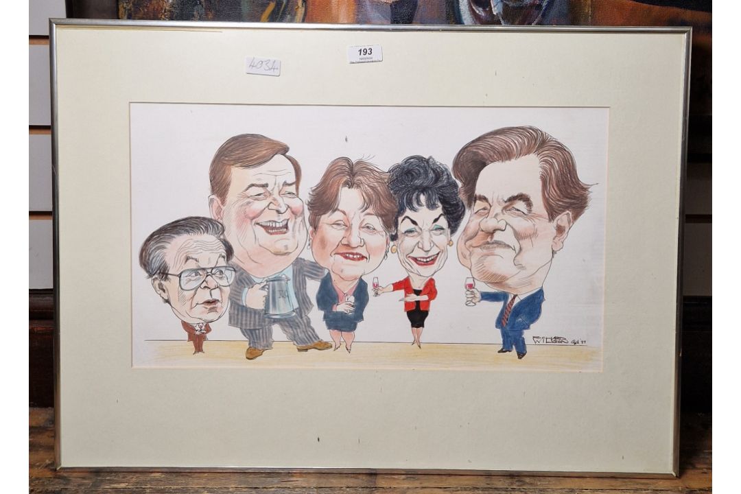 Nicholas Garland (20th century) Pen and ink wash "You Can't Please Some of the People Any of the - Image 8 of 8