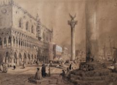Samuel Prout (1783-1852) Pencil, pen, ink and grey wash heightened with white 