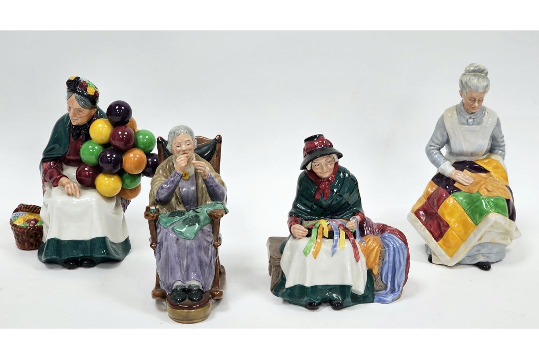 Four Royal Doulton bone chilna figures comprising 'Silks and Ribbons' HN2017, 'Even Tide' HN2814, 'A - Image 1 of 5