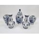 20th century Dutch Delft assembled five vase garniture, blue pattern no.246, Delft Holland & crown - Image 1 of 4