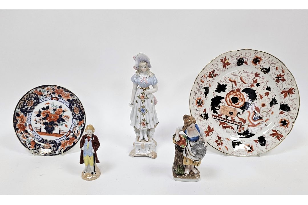 Collection of Staffordshire pottery including a group of copper lustre jugs, a two-handled loving - Image 5 of 6