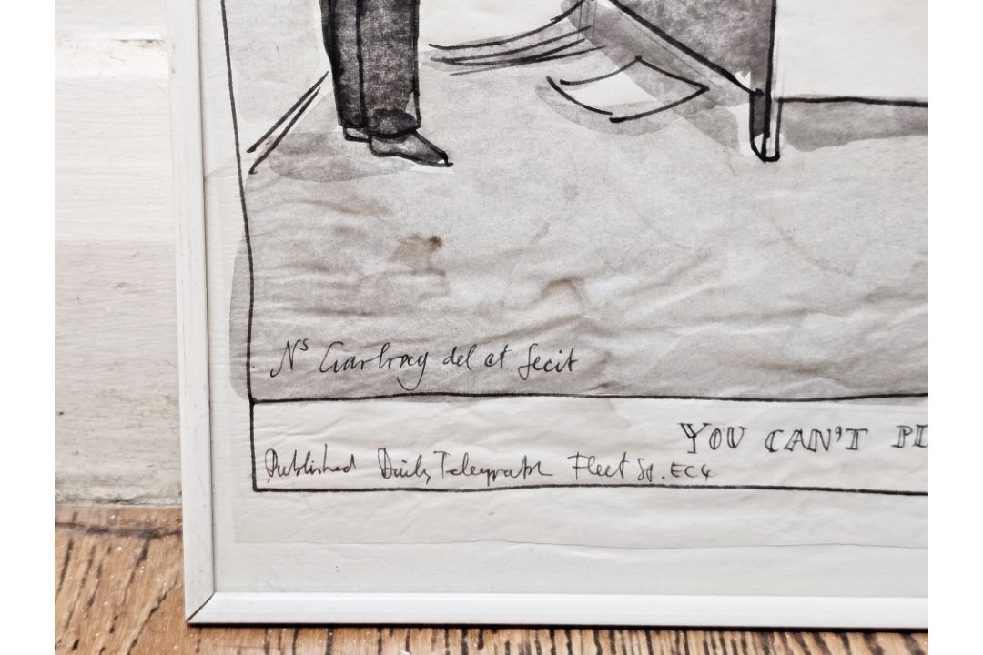 Nicholas Garland (20th century) Pen and ink wash "You Can't Please Some of the People Any of the - Image 3 of 8