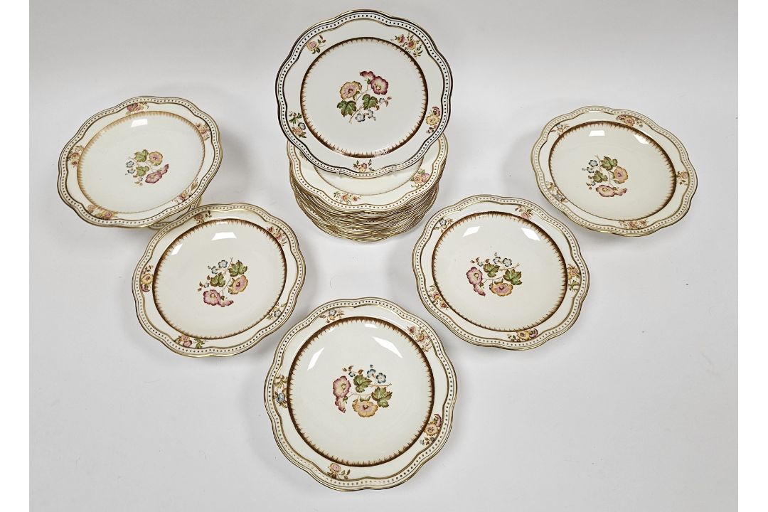 Wedgwood bone china part dessert service, late 19th century, printed black and impressed marks, - Image 2 of 6