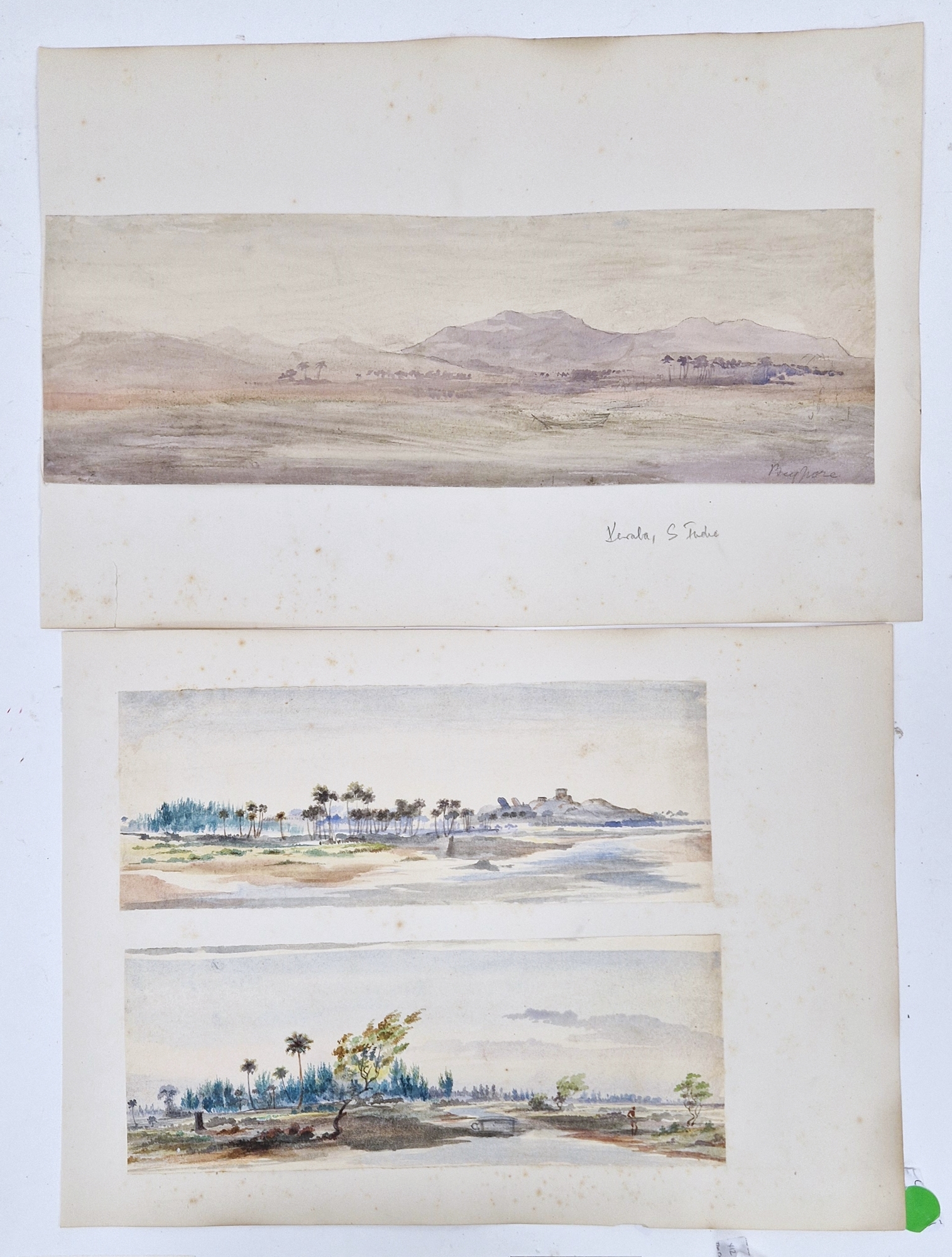 Watercolour drawings - collection Attrib. A H. Walter " A Passage from India to England 1873" - Image 17 of 26