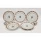 Set of 18th century Chinese export armorial dinner plates, each decorated with a black hatched - Image 1 of 20
