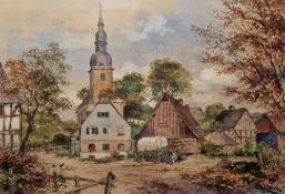 Carl Rudell (German, 1855-1939) Watercolour 