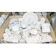 Assorted ceramics and glass to include various white china cups and mugs with gilt inscriptions 'A - Image 2 of 4