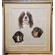 Ella Moulding Triple Dog portrait with Labrador  and two Dachshunds Pastel on paper, framed and - Image 2 of 6