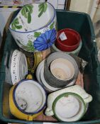 Assorted garden and flower planters and pots (1 box)