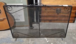 Wire and metal spark guard, 90cm wide