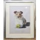 Ella Moulding Triple Dog portrait with Labrador  and two Dachshunds Pastel on paper, framed and - Image 5 of 6
