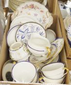 Johnson Bros blue and gilt decorated part tea service, a large ATN Italian jug decorated with sun