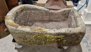 Composite stone D-end trough