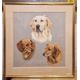 Ella Moulding Triple Dog portrait with Labrador  and two Dachshunds Pastel on paper, framed and - Image 3 of 6