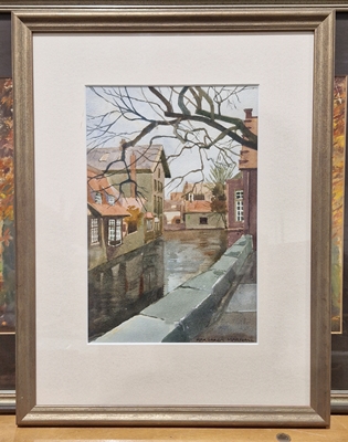 Margaret Marshall Winter Evening  Watercolour on paper, framed  glazed: 15 x 23 cm Signed lower - Image 3 of 7