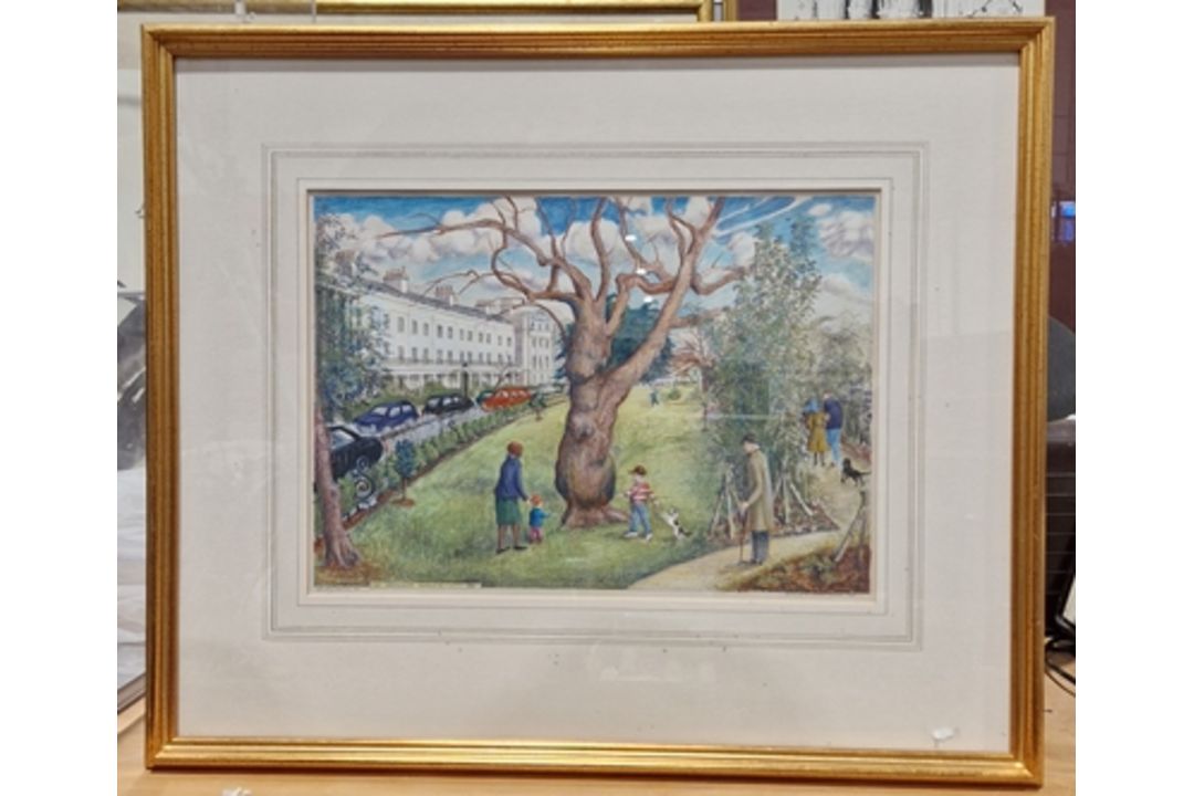 Wendy Osborne The Crescent, Anglesey Villa Pastel, crayon on paper, framed glazed: 27 x 38 cm Signed - Image 1 of 9