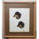 Ella Moulding Triple Dog portrait with Labrador  and two Dachshunds Pastel on paper, framed and - Image 4 of 6