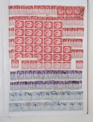 GB stamps: Red stock-book of mint and used Wilding definitives from 1953 onwards with different