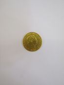 George III (1760 - 1820) gold half sovereign 1817, laurette head right, date below rev, crowned