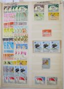 Stamps of Singapore: Blue stock-book with mint and used definitives/commemoratives, many in sets,