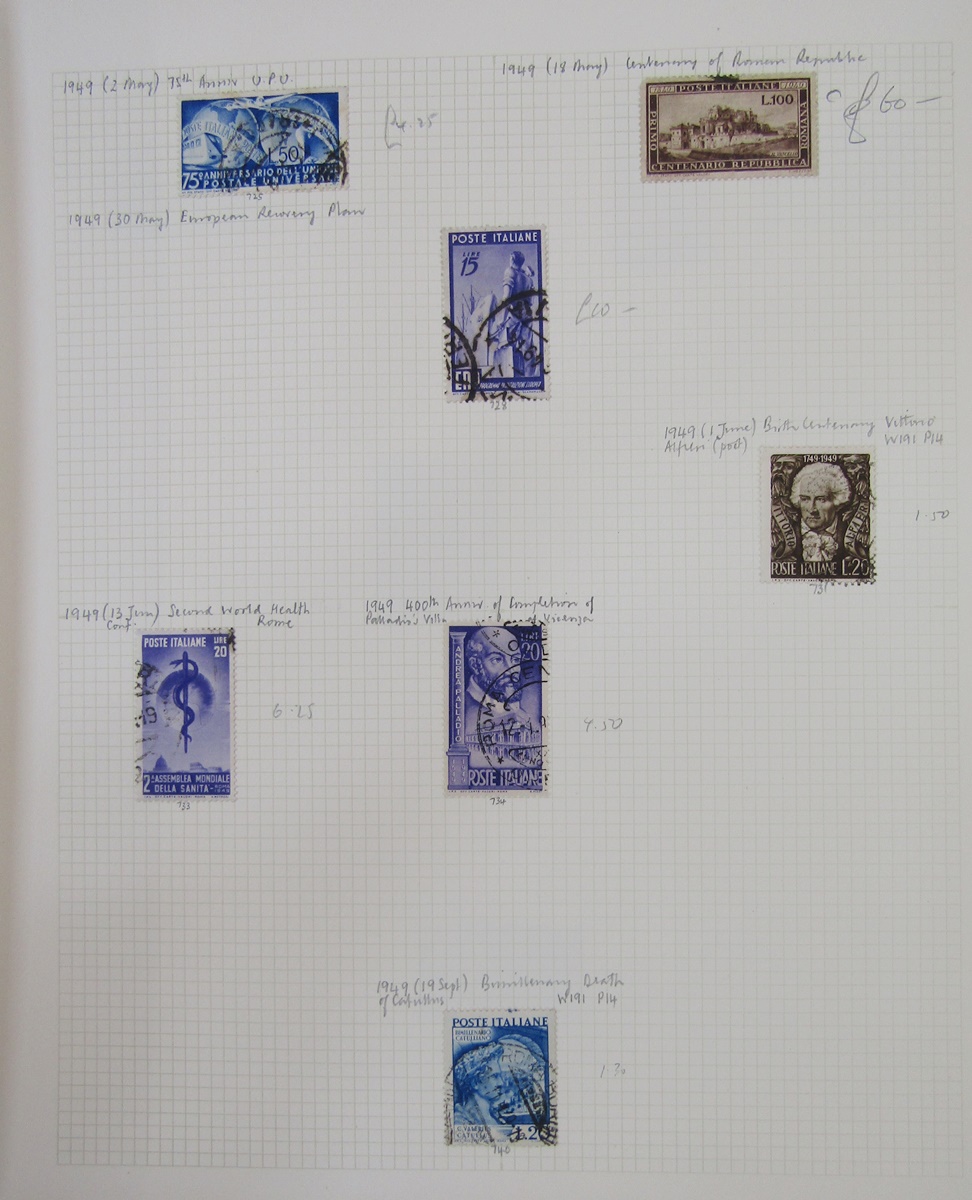 Stamps of Italy: Green album of mostly used definitives, commemoratives and air including one of - Image 4 of 4