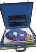 Collection of Masonic aprons and other clothing and regalia with links to Worcestershire, housed