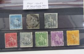 Stamps of Trinidad: Stock-card with 1851 first imperforate definitives (3), total SG cat £225,