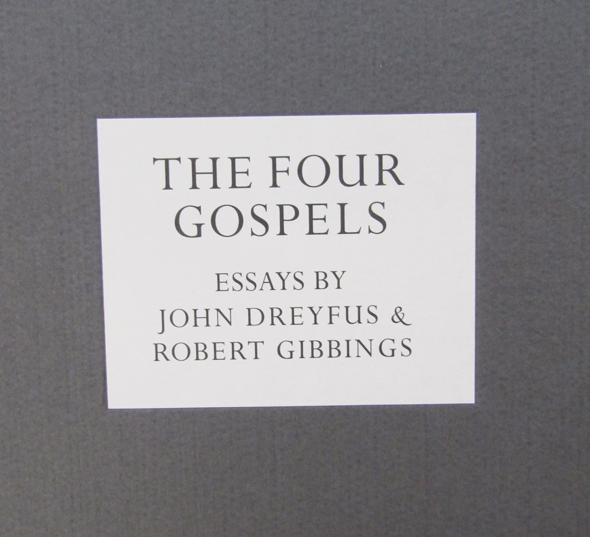 Gill, Eric (ills.)  "The Four Gospels of the Lord Jesus Christ...." Folio Society reprint of the - Image 36 of 36