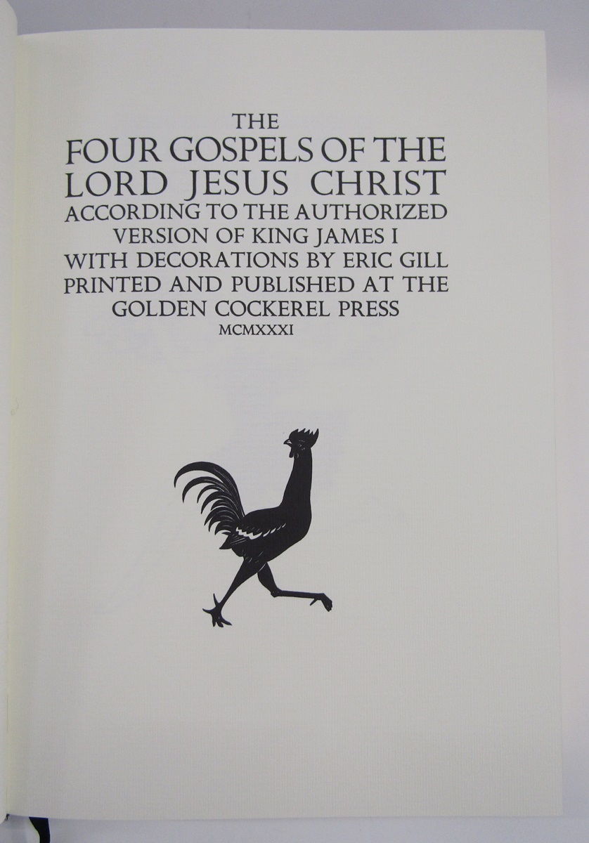 Gill, Eric (ills.)  "The Four Gospels of the Lord Jesus Christ...." Folio Society reprint of the - Image 22 of 36