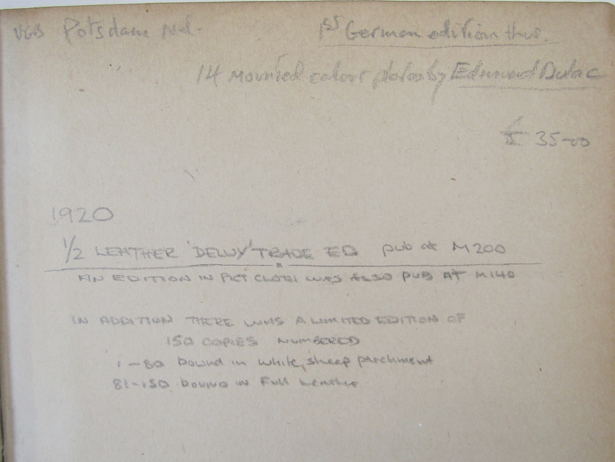 Dulac, Edmund (ills) "Sinbad der Seefahrer - Die Geschichte der Prinzessin von Deryabar" Muller & - Image 3 of 41