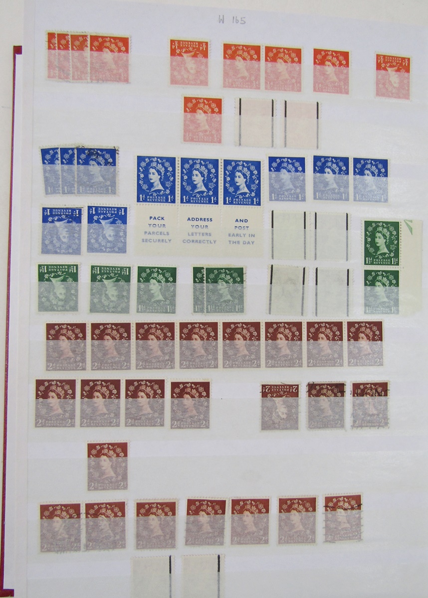 GB stamps: Red stock-book of mint and used Wilding definitives from 1953 onwards with different - Image 2 of 5