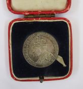 Silver Edward VIII coronation medal, proposed coronation of Edward VIII, Edward facing left, rev,