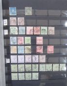 Mauritius stamps: Blue A4 8 page (double-sided) stock-book of QV-QEII definitives, commemoratives