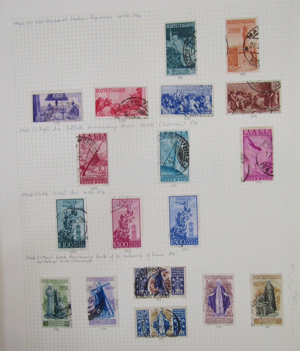 Stamps of Italy: Green album of mostly used definitives, commemoratives and air including one of - Image 3 of 4