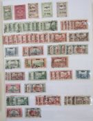Iraq stamps: Red stock-book half filled with mainly used definitives, commemoratives, officials