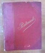 Postcard album dating to 1910 - 1930, topographical, naval and military interest, early airship