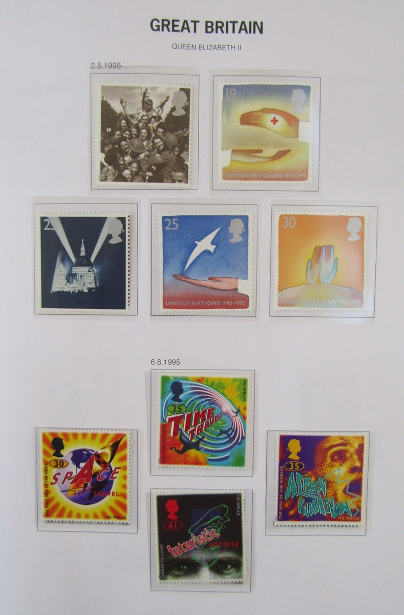 GB stamps: With decimal mint face value £200+, a box of SG purposed album and 8 stock-books of - Image 7 of 8