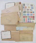World stamps: Well-filled, green “Movaleaf” album and numerous envelopes of loose of mostly used